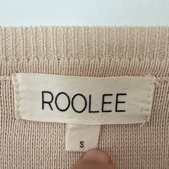 Rooler Beige Embroidered Striped Women's Short Sleeve Top - Picture 2 of 5